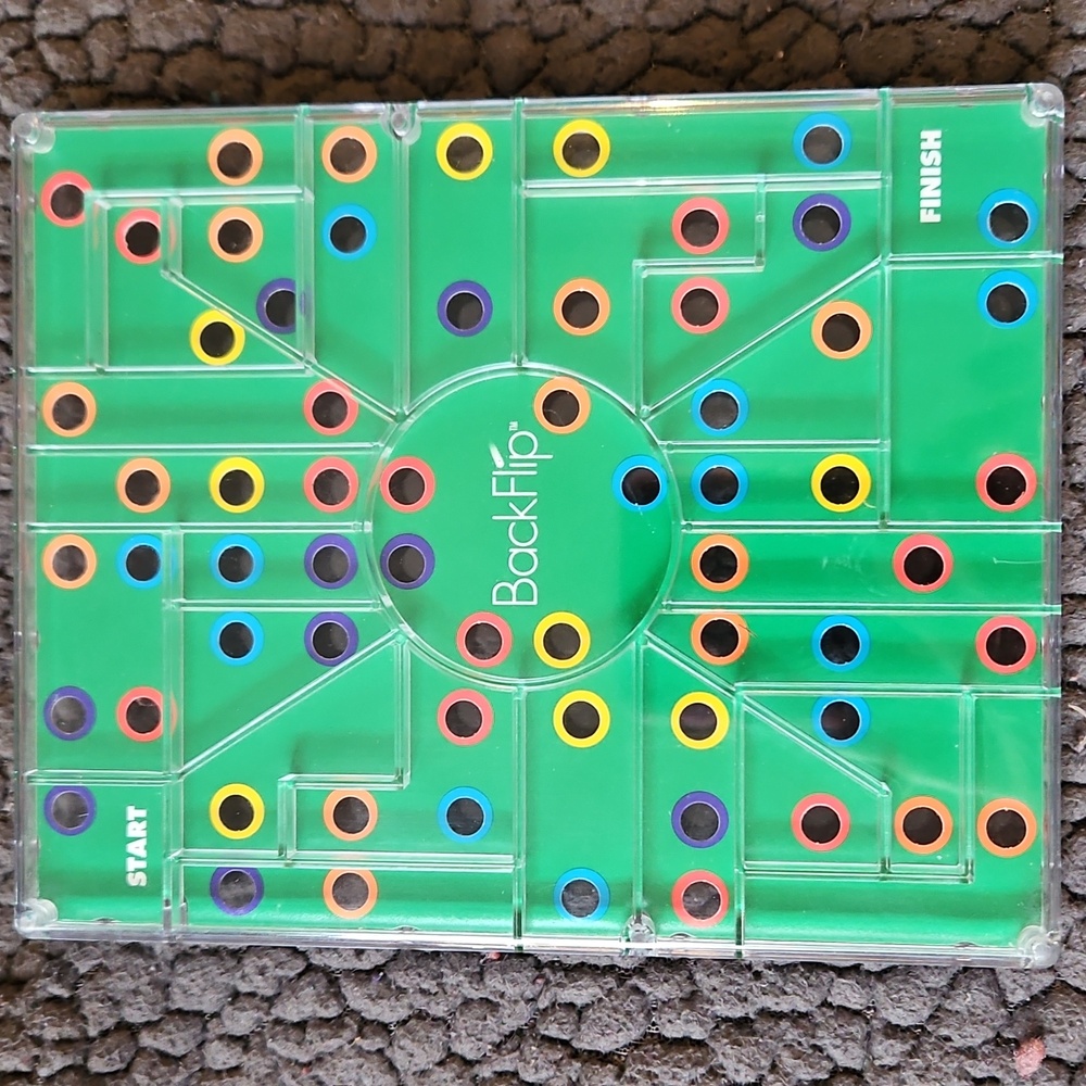 Vintage 2 sided Maze handheld game BackFlip